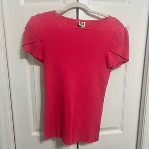 Anne Klein Pink Puff Sleeve Tee